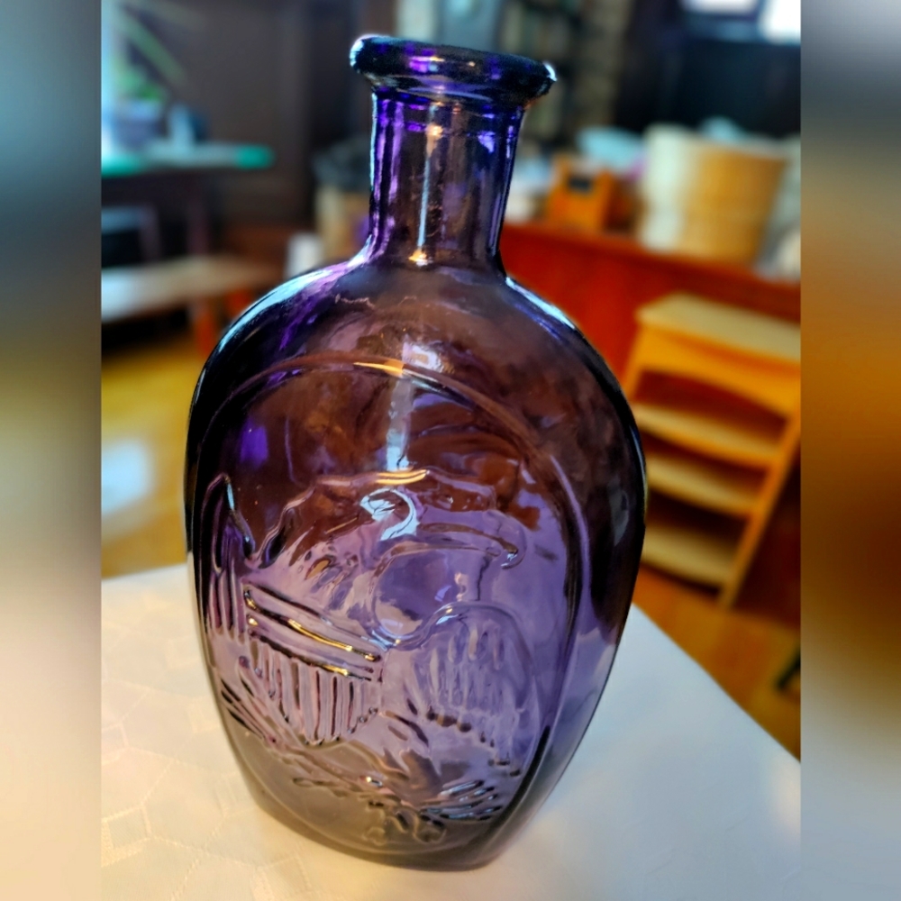 Vintage Amethyst Patriotic Bottle